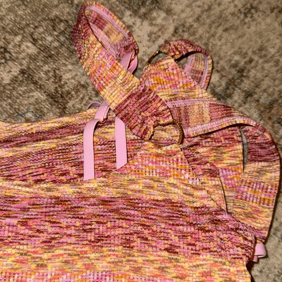 Aerie Tan and Pink Ribbed Bralette - Picture 3 of 4